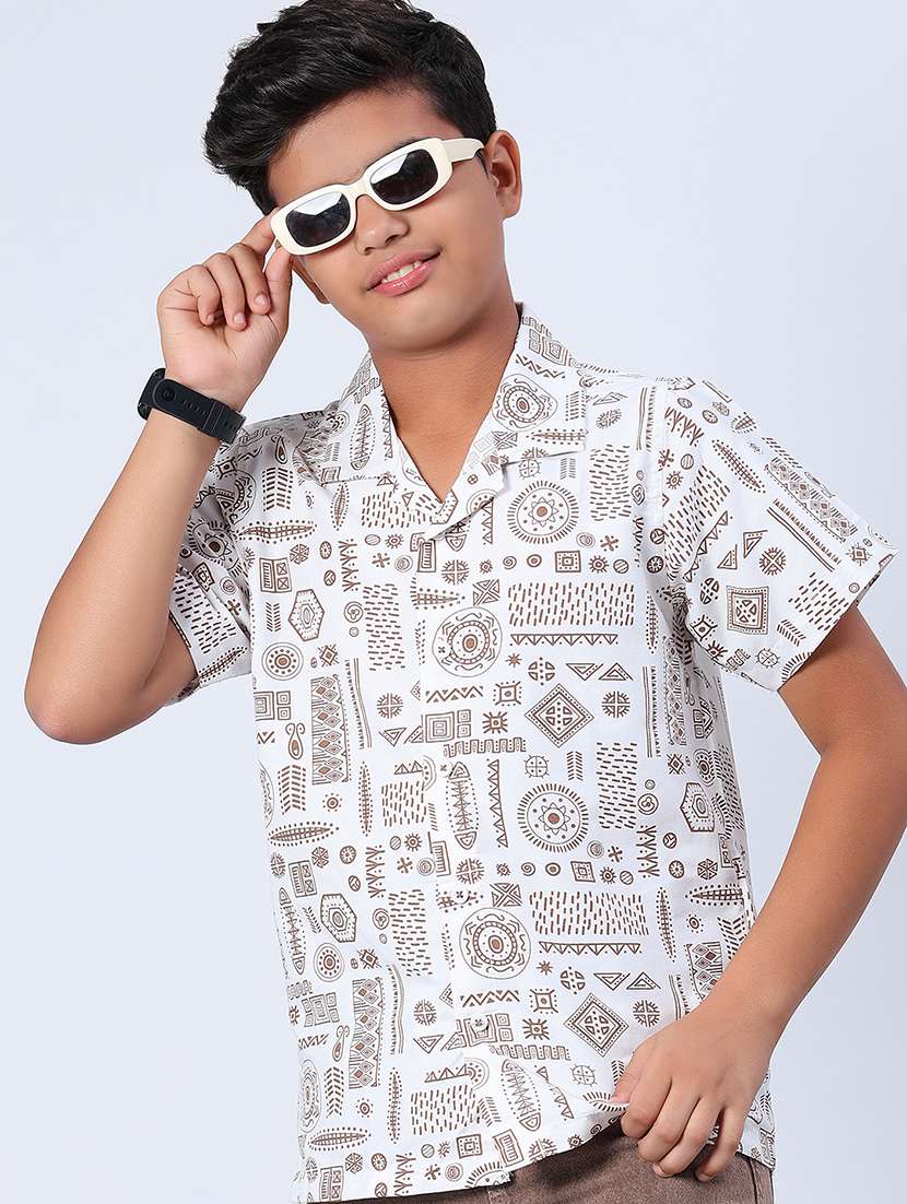 boys printed short sleeve regular fit t-shirt