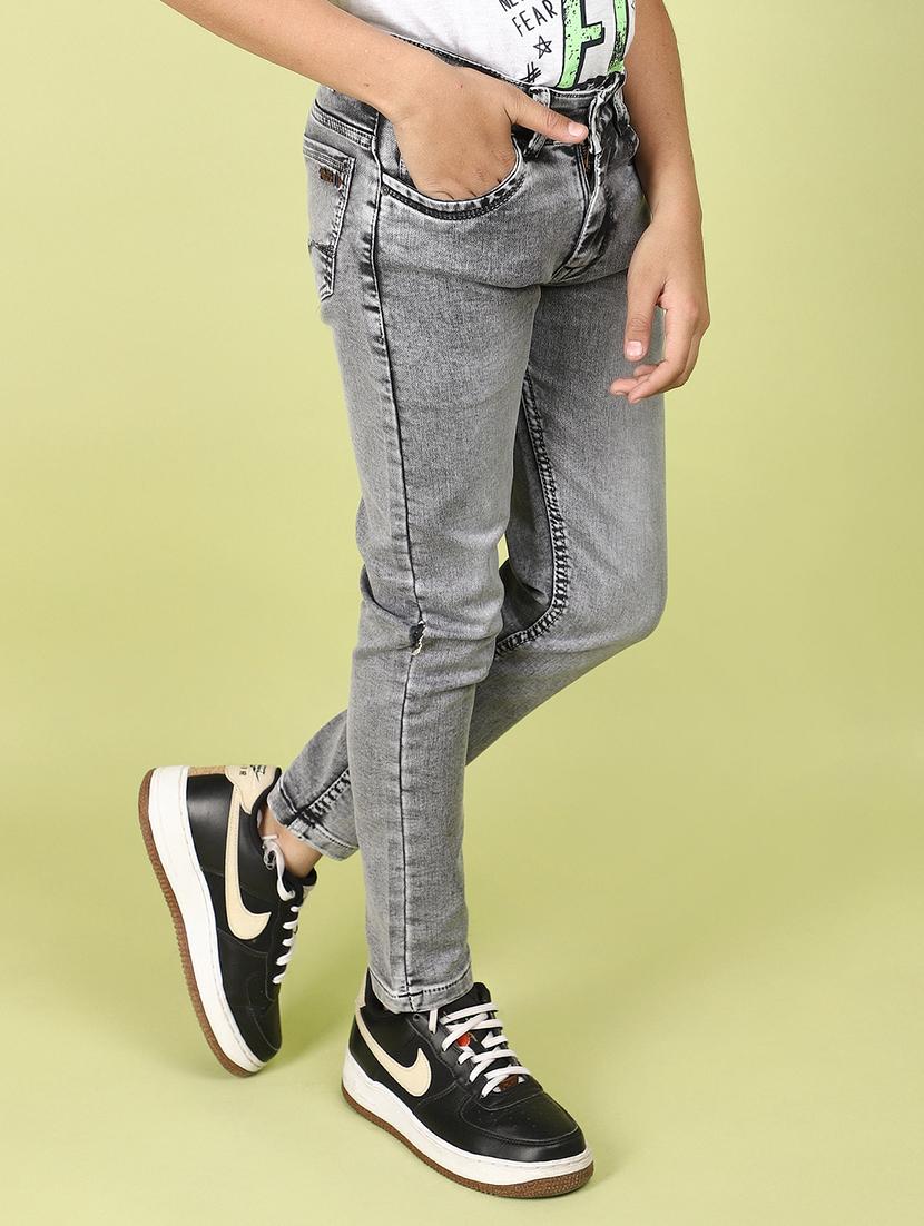 boys grey mid rise slim fit jean - 21913038 -  Standard Image - 1