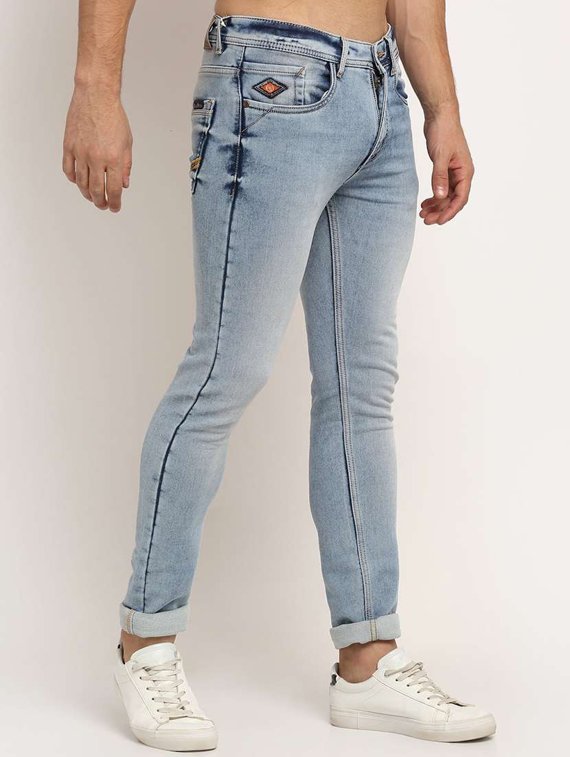 men mid rise full length denim jeans - 21913071 -  Standard Image - 1