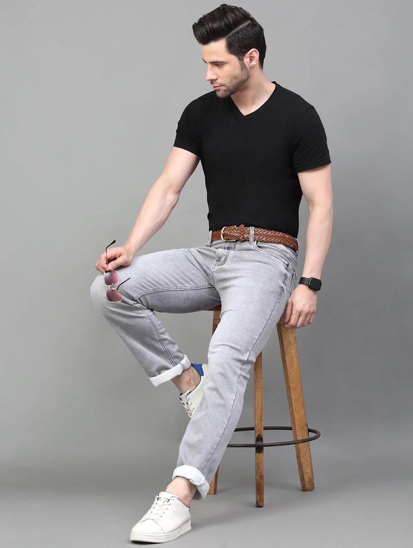 men mid rise full length slim fit denim jeans - 21913086 - Standard Image - 4