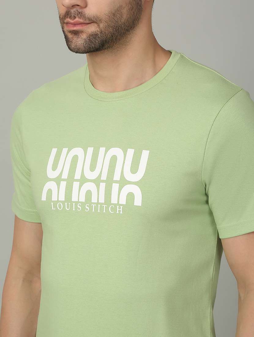 men chest print round neck regular fit t-shirt - 21913098 -  Standard Image - 4