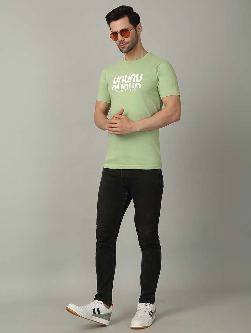 men chest print round neck regular fit t-shirt - 21913098 -  Standard Image - 6