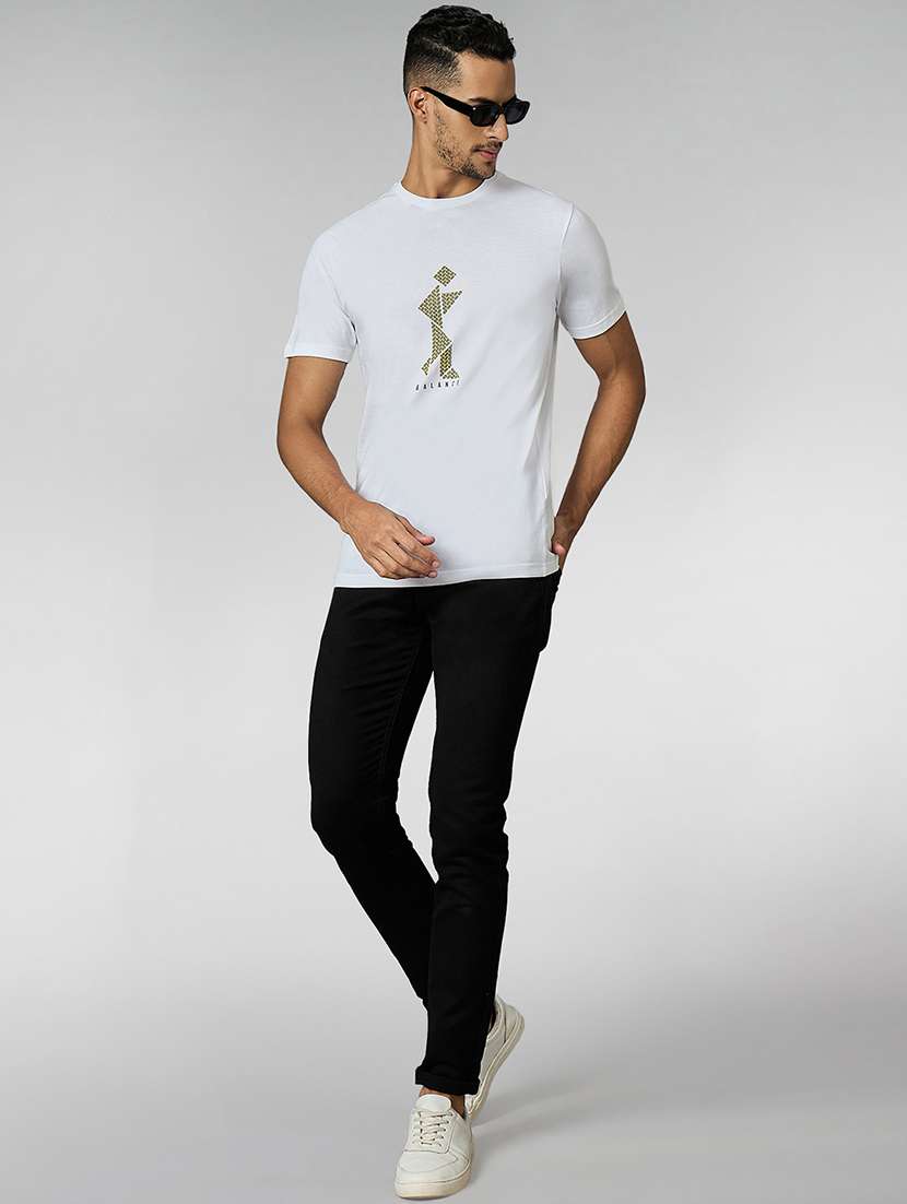 men front print round neck regular fit t-shirt - 21913127 -  Standard Image - 6