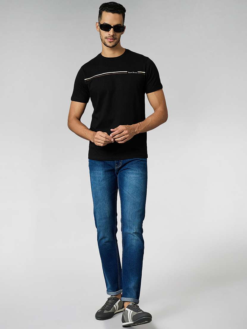 men chest print round neck regular fit t-shirt - 21913138 -  Standard Image - 6