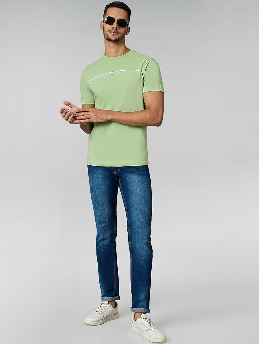 men chest print round neck regular fit t-shirt - 21913139 -  Standard Image - 6