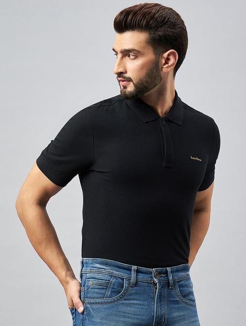 men solid short sleeve slim fit polo t-shirt - 21913141 - Standard Image - 0
