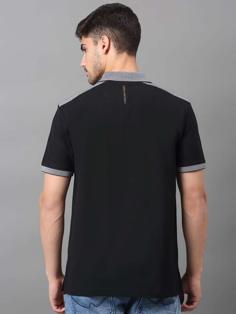 men solid short sleeve regualr fit polo t-shirt - 21913146 -  Standard Image - 1