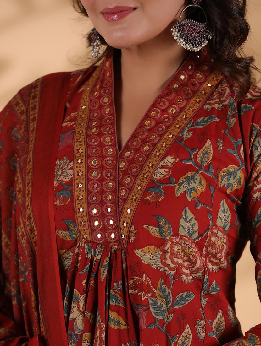women three quarter sleeve kurta palazzo with dupatta set - 21913222 - Standard Image - 6