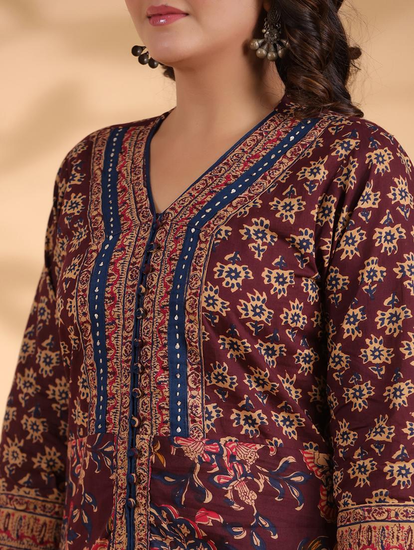 women three quarter sleeve kurta palazzo with dupatta set - 21913225 - Standard Image - 6