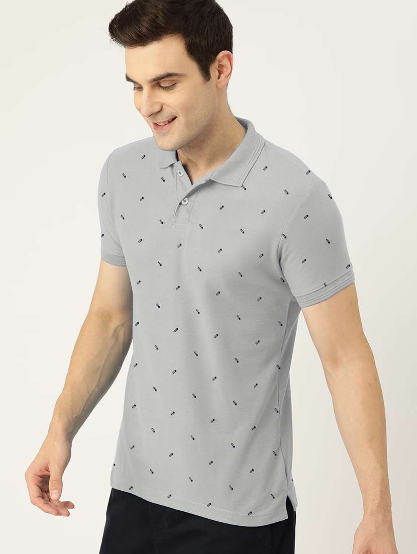 men printed short sleeve regular fit polo t-shirt - 21913278 -  Standard Image - 1