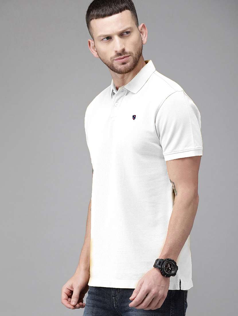 men solid short sleeve regular fit polo t-shirt - 21913283 -  Standard Image - 1