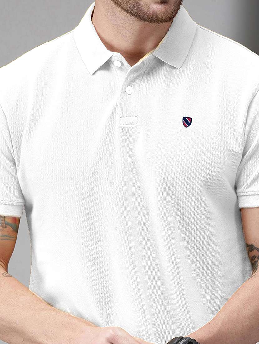 men solid short sleeve regular fit polo t-shirt - 21913283 -  Standard Image - 4