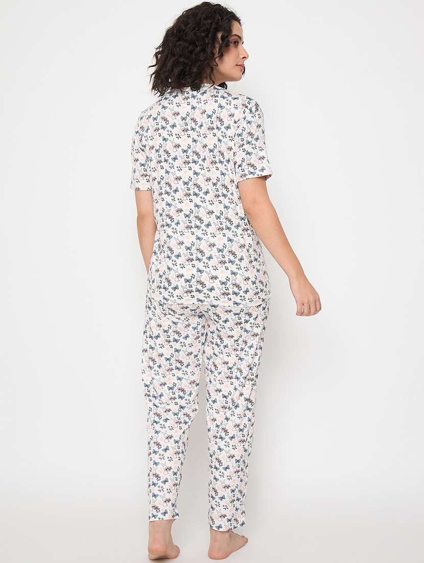 women printed nightwear pyjama set - 21913314 -  Standard Image - 4