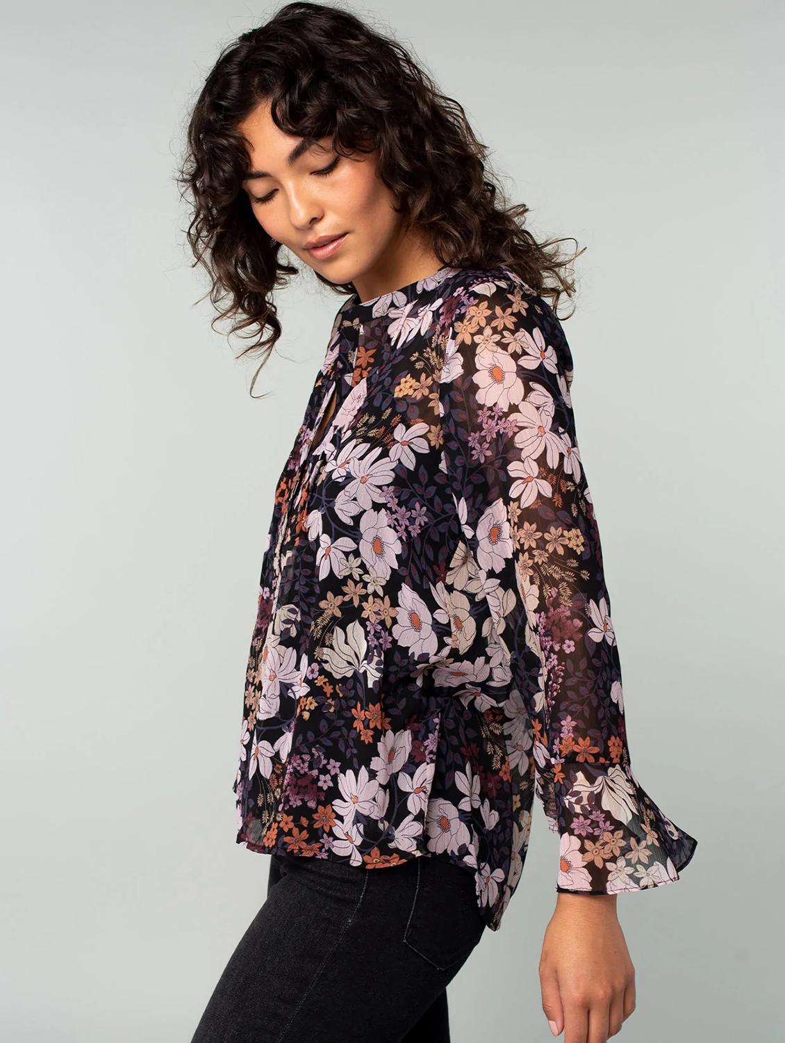 women floral printed bell sleeves regular top - 21913446 -  Standard Image - 1