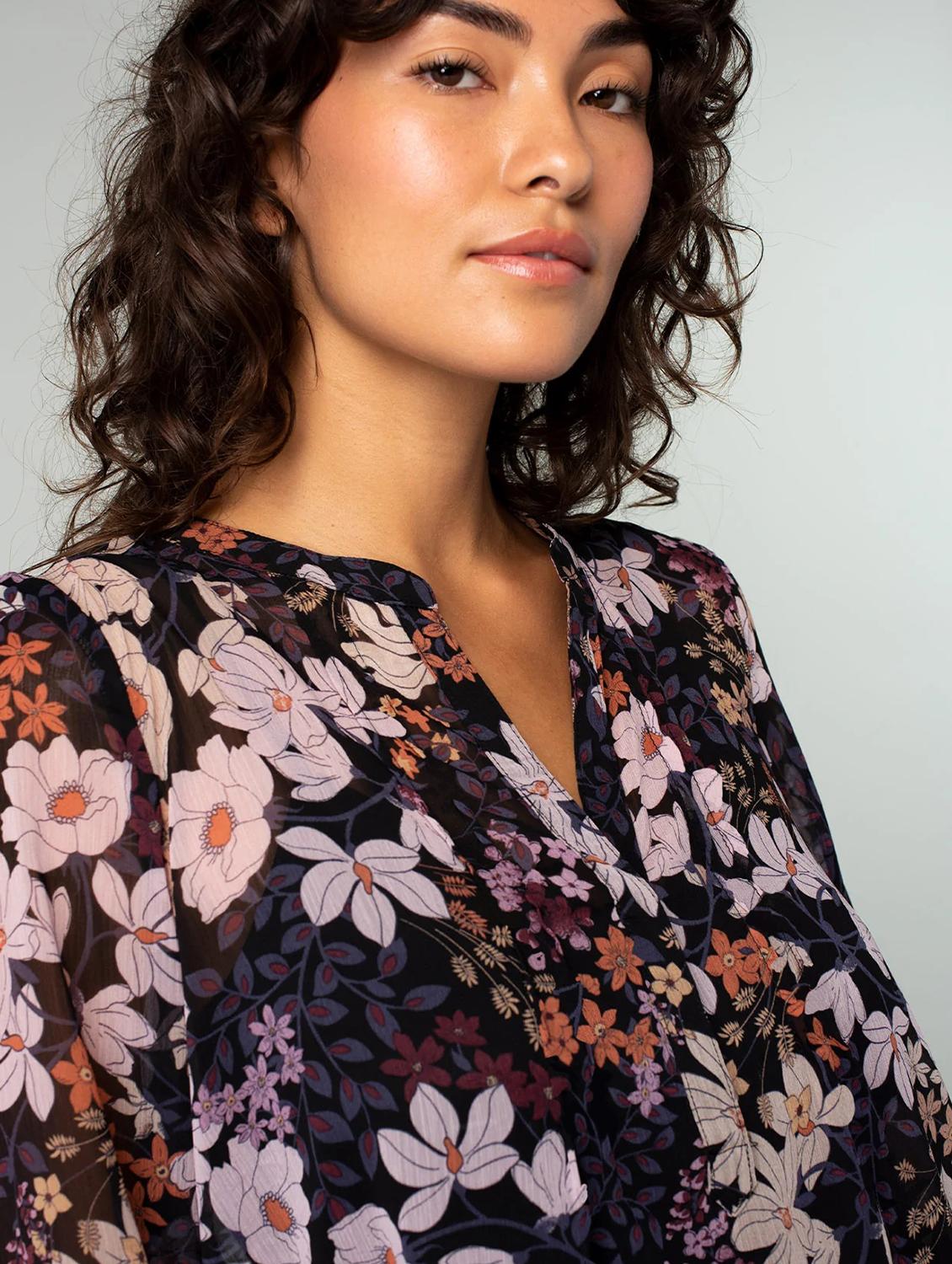 women floral printed bell sleeves regular top - 21913446 - Standard Image - 4