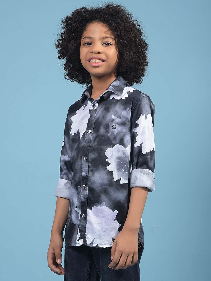 boys printed collared long sleeves shirt - 21913478 -  Standard Image - 1