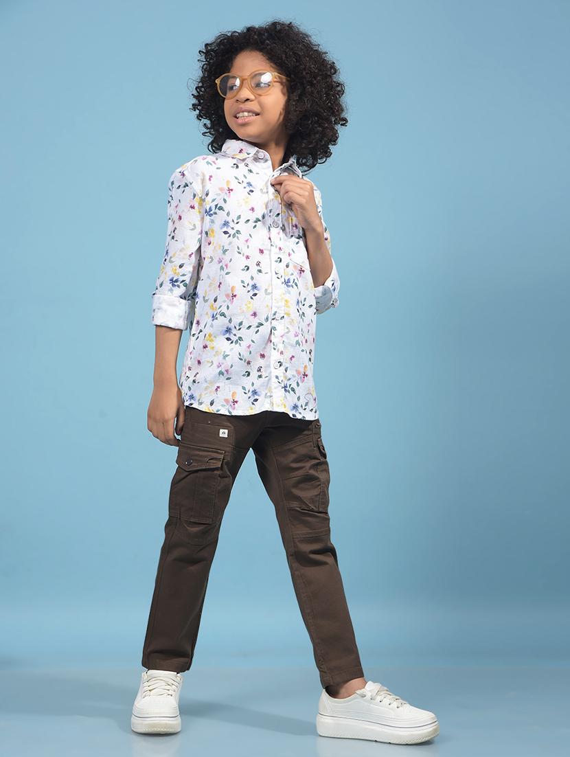 boys printed collared long sleeves shirt - 21913482 - Standard Image - 4