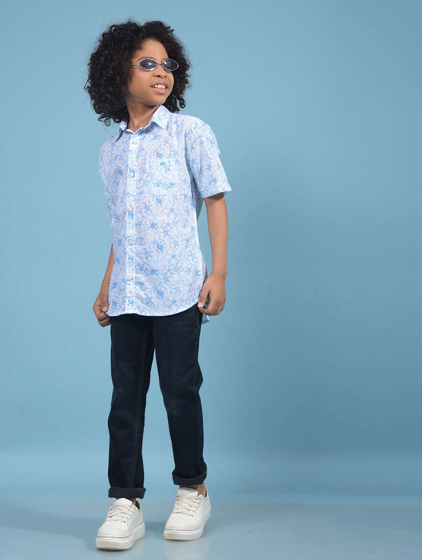 boys floral printed short sleeve casual shirt - 21913490 -  Standard Image - 4