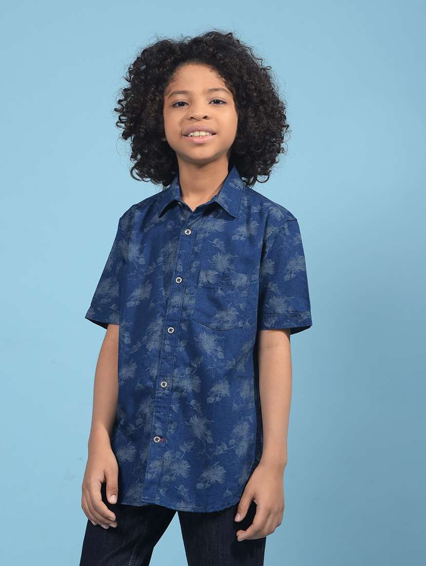 boys printed short sleeve casual shirt - 21913491 -  Standard Image - 1
