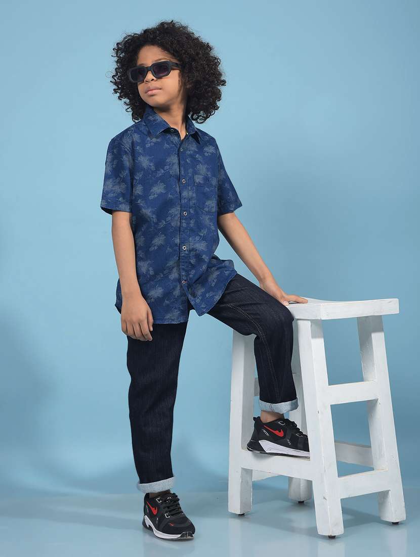 boys printed short sleeve casual shirt - 21913491 -  Standard Image - 4