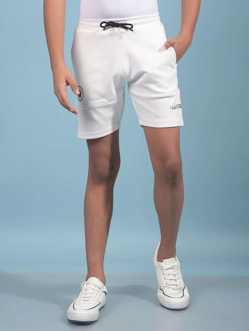 boys solid mid rise regular fit shorts 