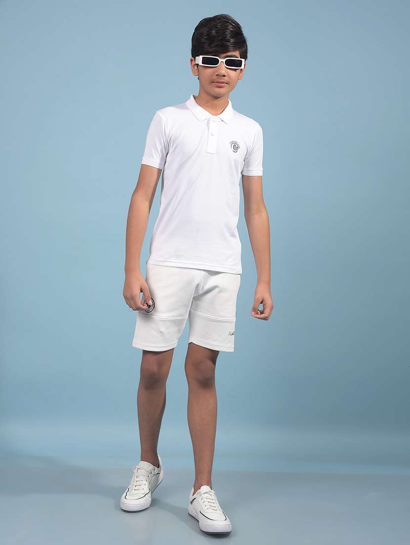 boys solid mid rise regular fit shorts  - 21913502 -  Standard Image - 6