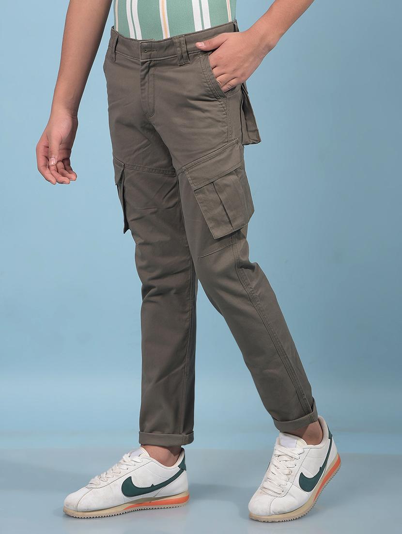 boys solid mid rise cargo - 21913513 - Standard Image - 1