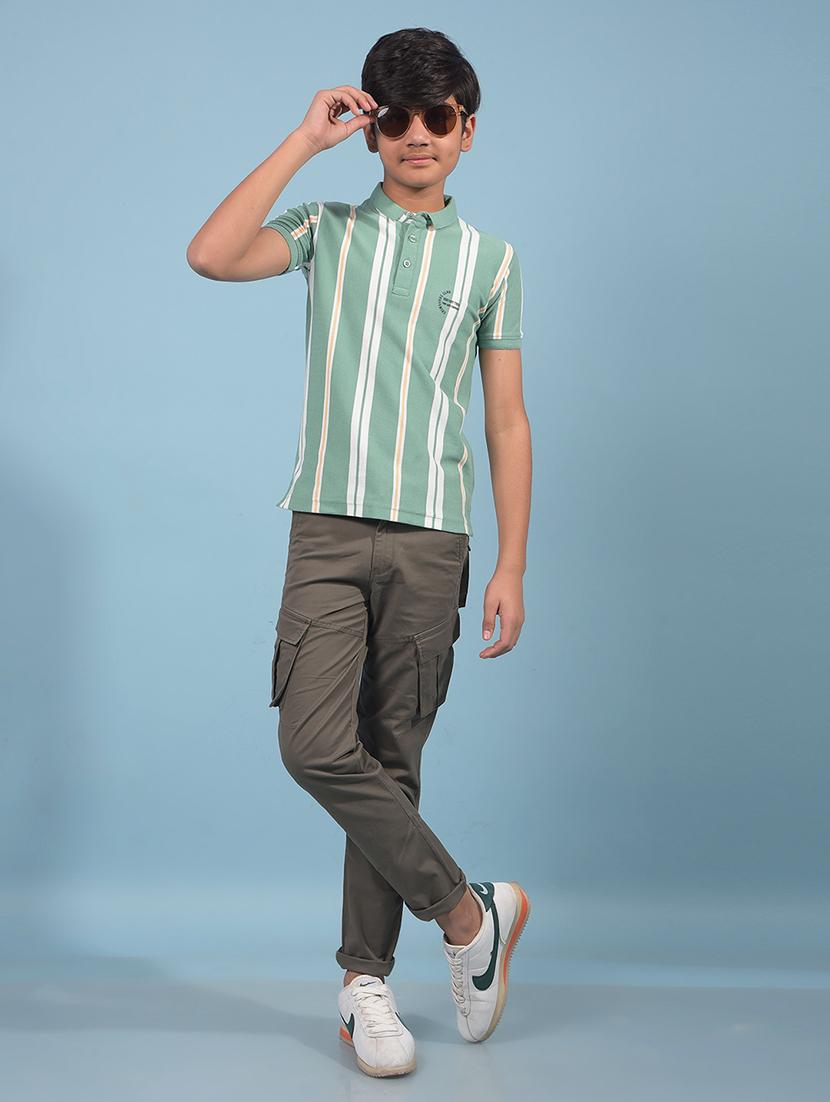 boys solid mid rise cargo - 21913513 - Standard Image - 6