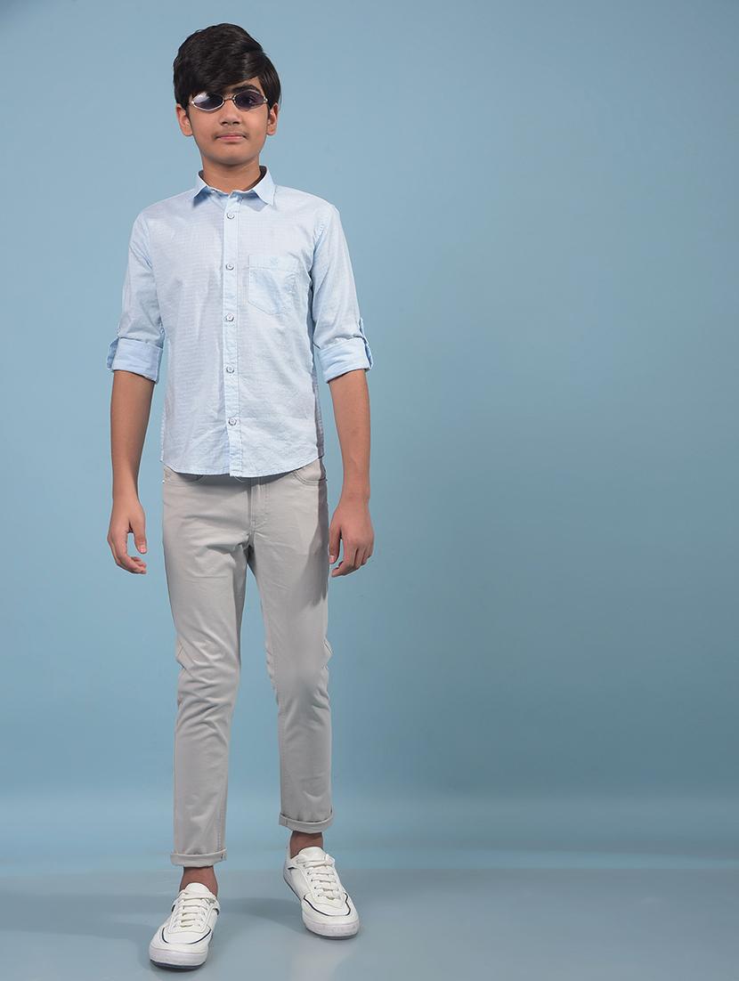 boys solid mid rise slim fit chino - 21913518 - Standard Image - 6