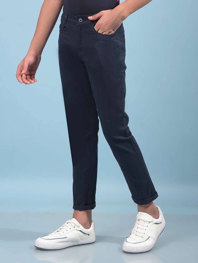 boys solid mid rise slim fit chino - 21913519 -  Standard Image - 1