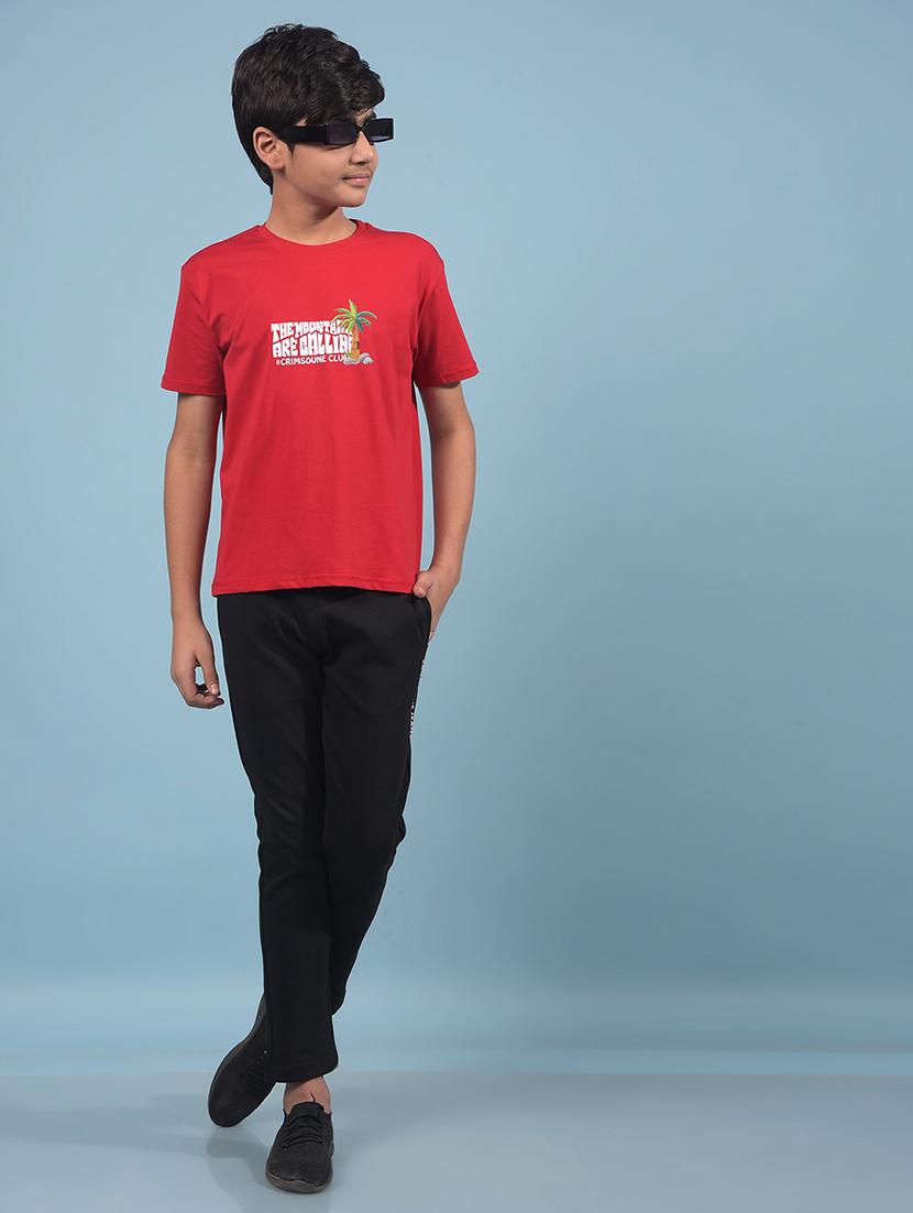 boys front & back printed round neck t-shirt - 21913521 - Standard Image - 6