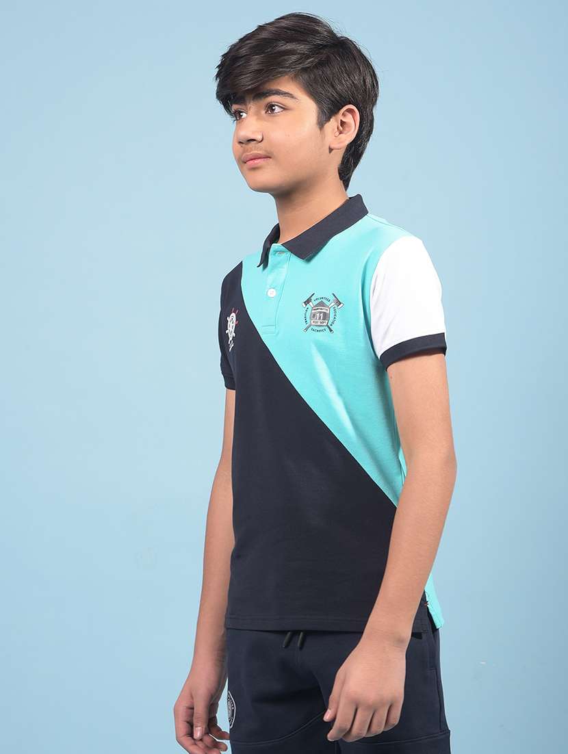 boys color block short sleeve t-shirt - 21913533 -  Standard Image - 1