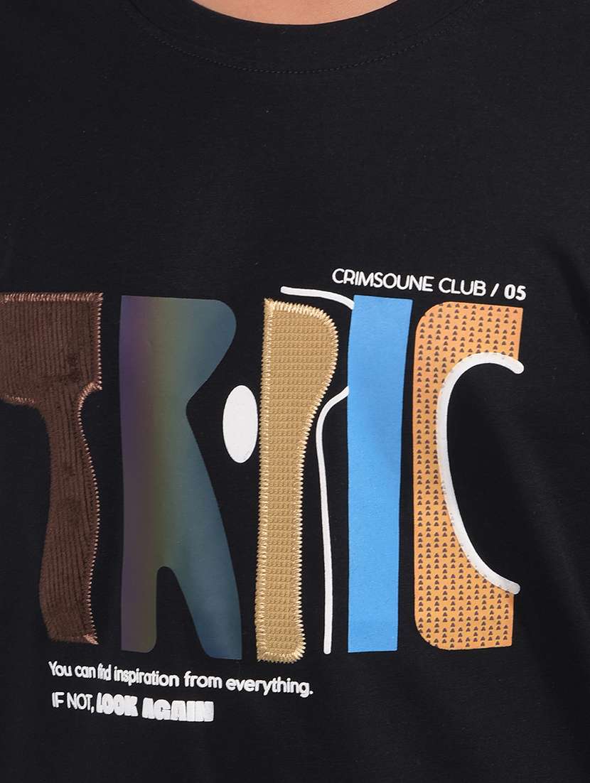 boys typographic round neck t-shirt - 21913539 -  Standard Image - 4