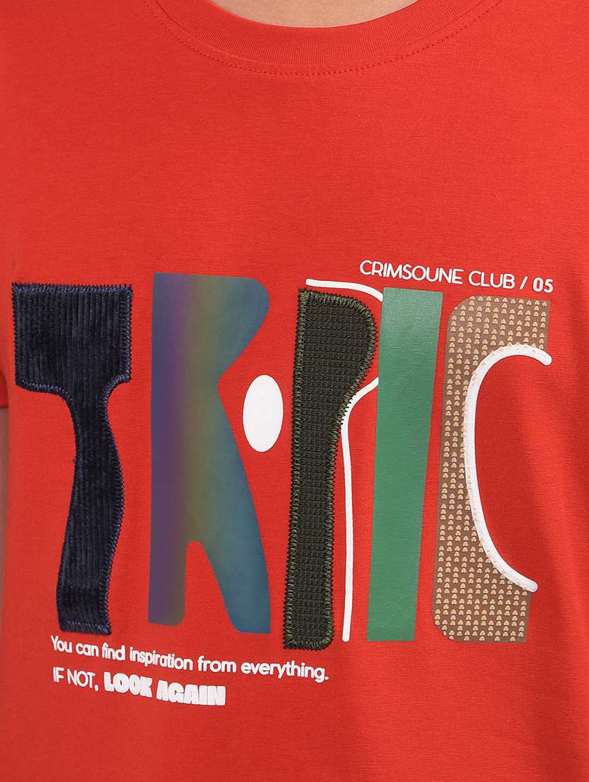 boys typographic round neck t-shirt - 21913540 -  Standard Image - 4