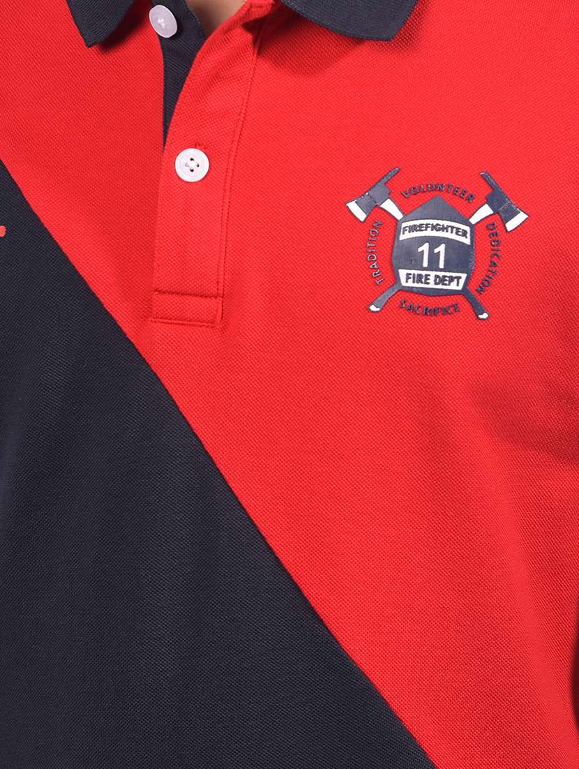 boys color block short sleeve polo t-shirt - 21913545 -  Standard Image - 4