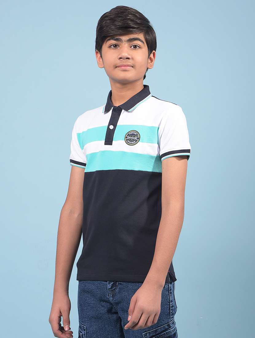 boys color block short sleeve t-shirt - 21913550 -  Standard Image - 1