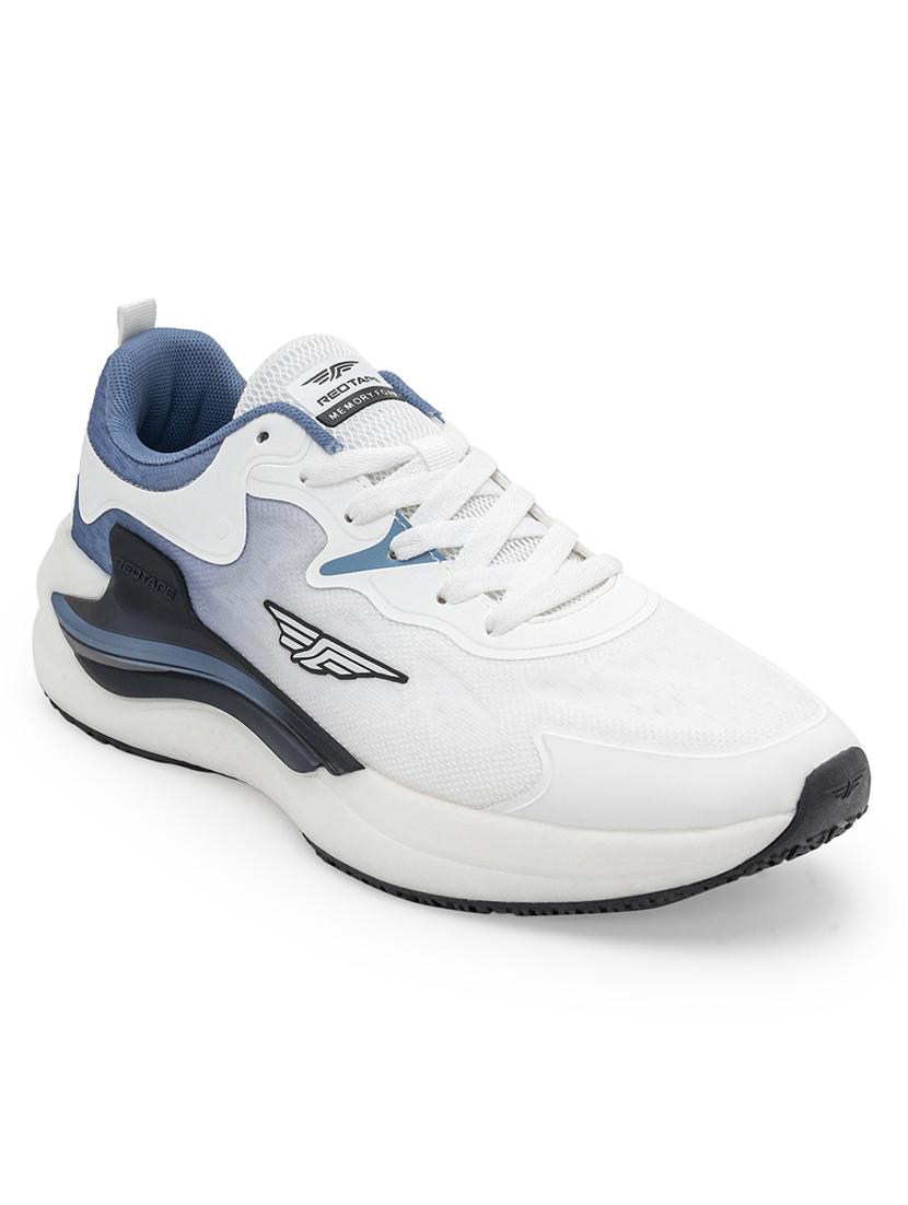 men white & blue lace up sport shoe - 21913840 - Standard Image - 1