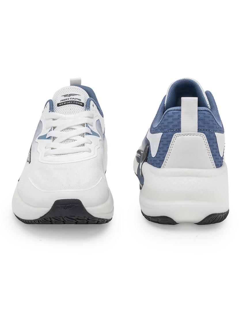 men white & blue lace up sport shoe - 21913840 - Standard Image - 4