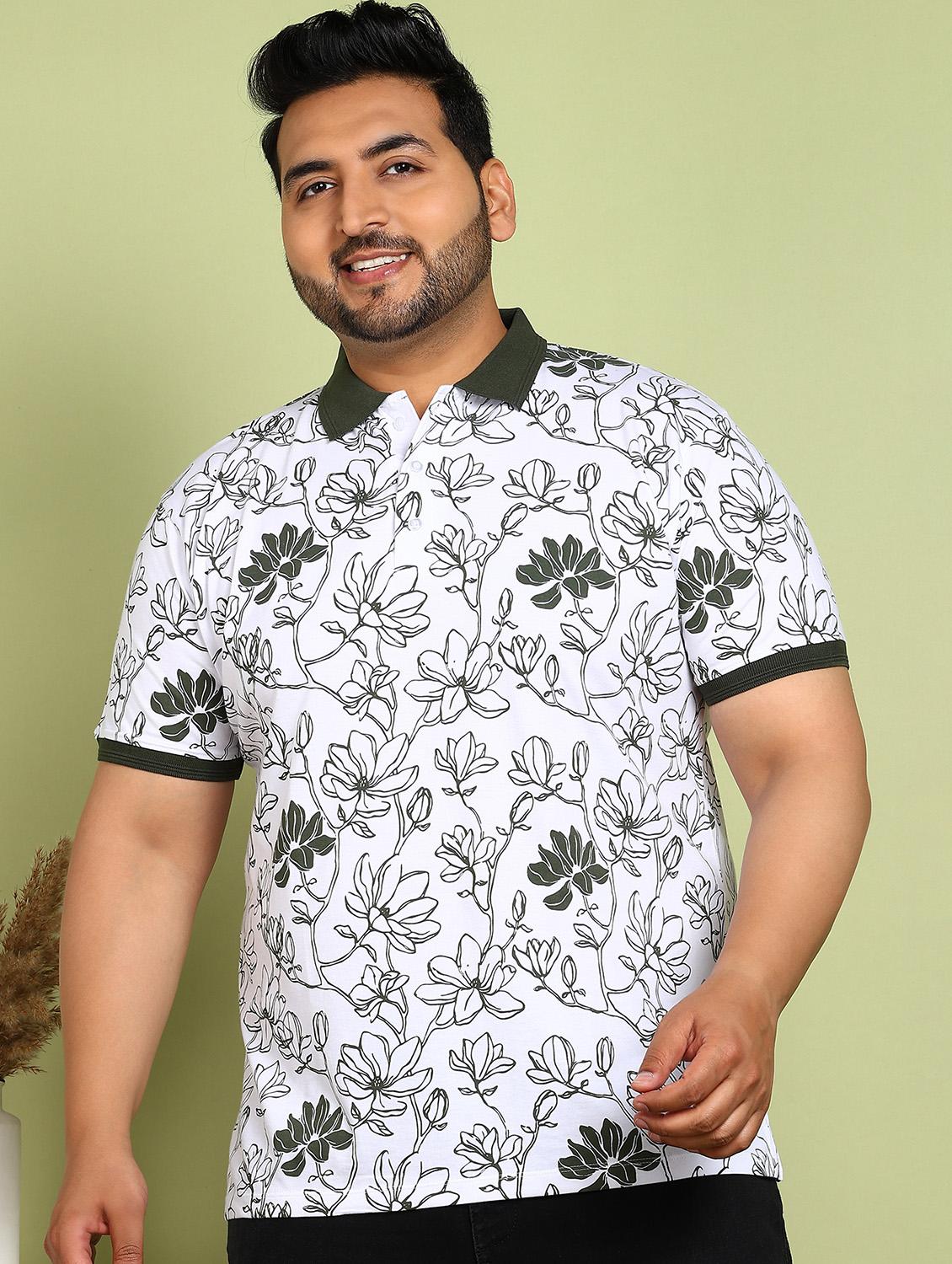 men plus size printed short sleeves polo t-shirt - 21913992 -  Standard Image - 1