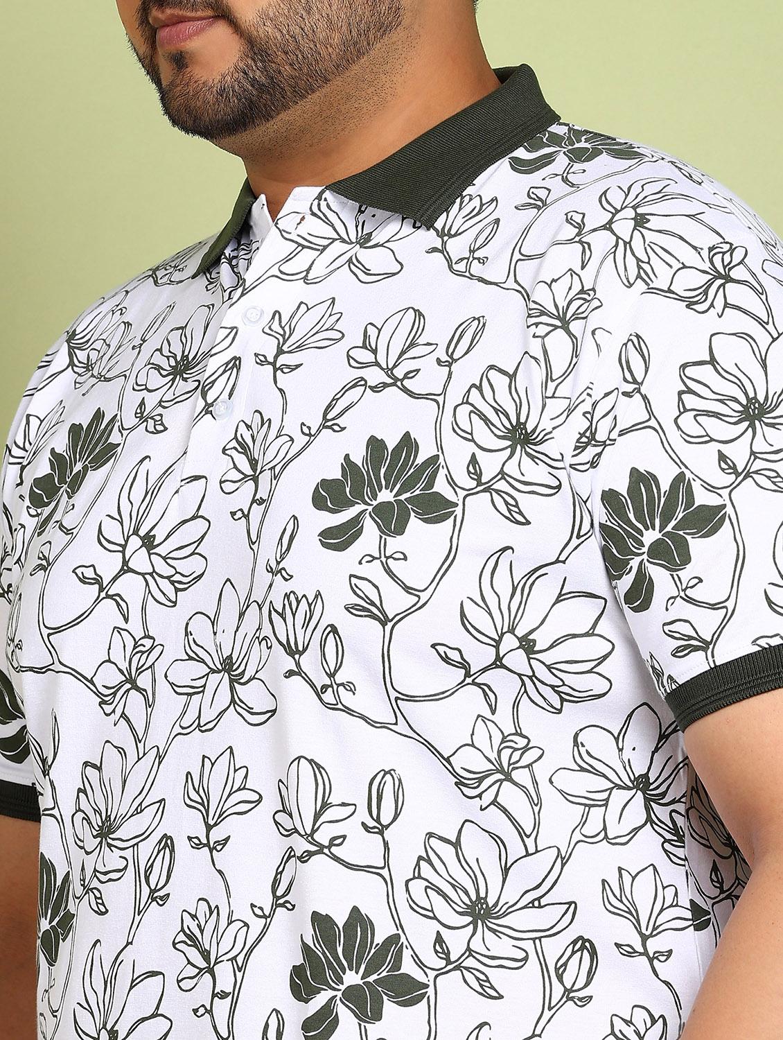 men plus size printed short sleeves polo t-shirt - 21913992 - Standard Image - 4