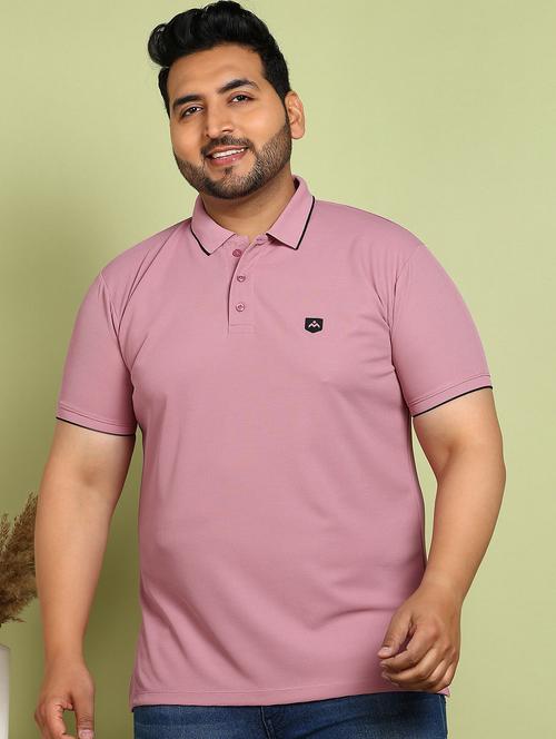 men plus size solid short sleeves polo t-shirt - 21913998 - Standard Image - 0