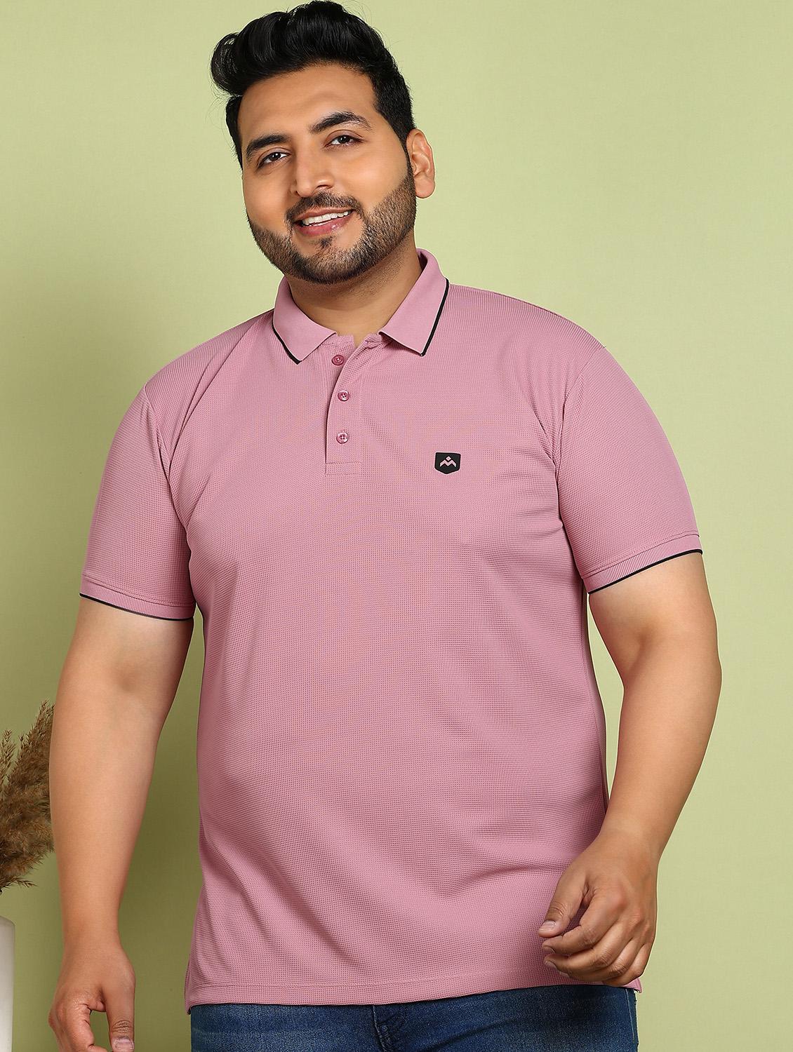men plus size solid short sleeves polo t-shirt - 21913998 - Zoom Image - 0