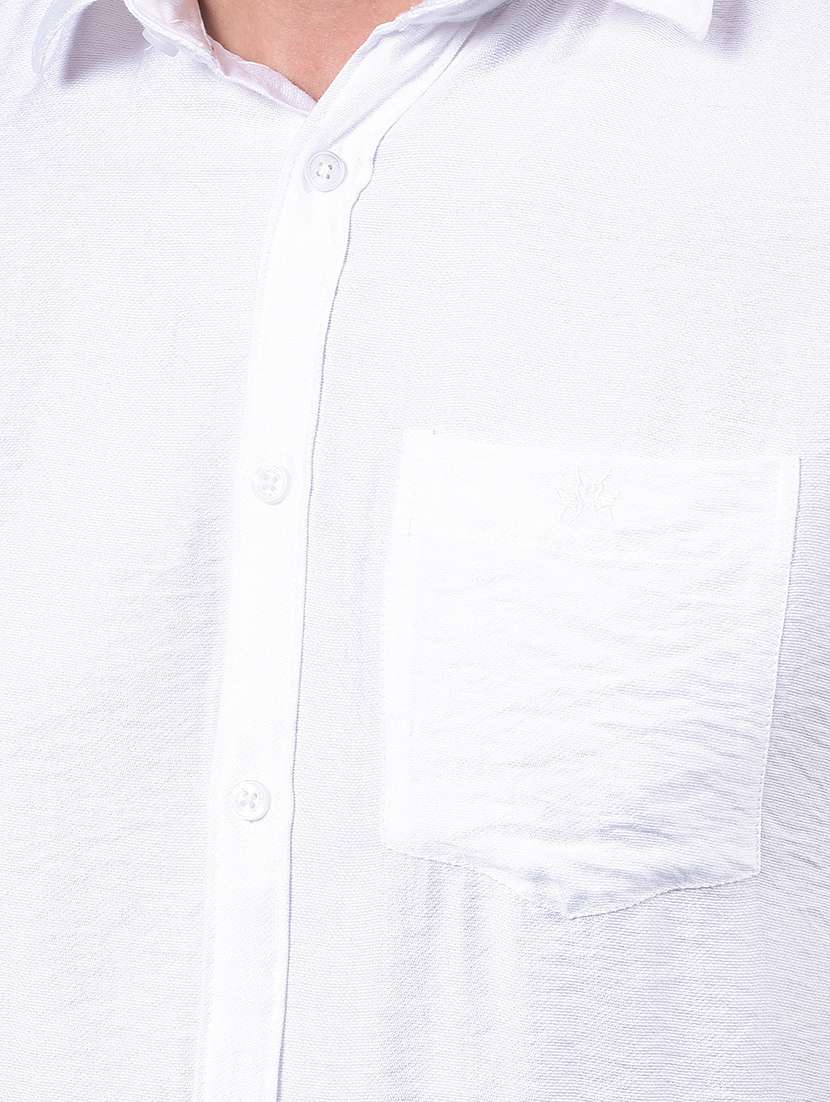 men solid short sleeve slim fit casual shirt - 21914247 -  Standard Image - 4