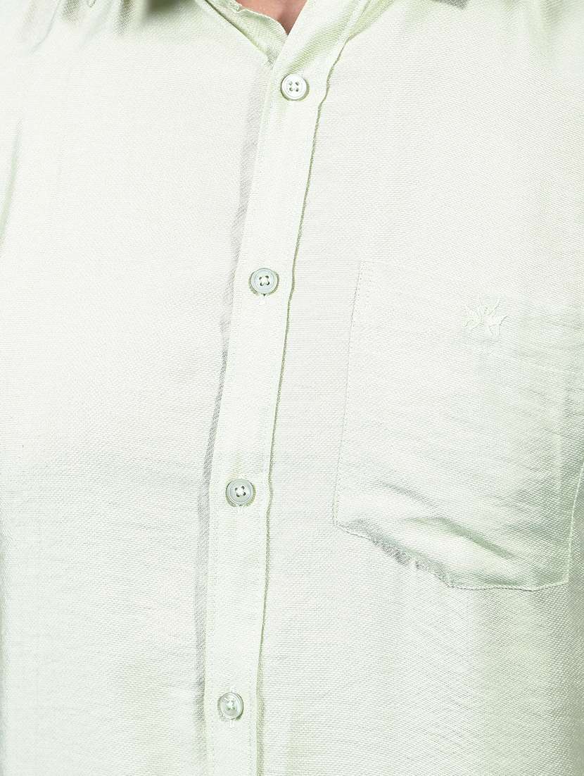 men solid short sleeve slim fit casual shirt - 21914249 -  Standard Image - 4