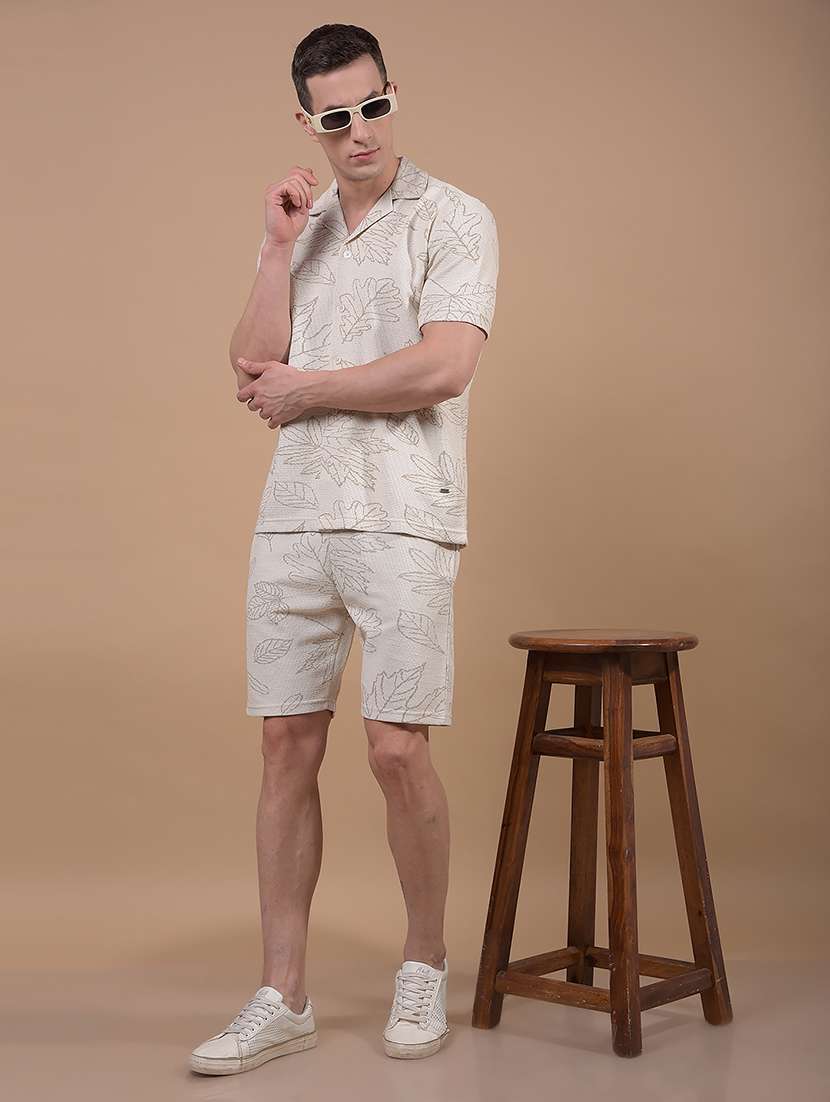 men printed short sleeve slim fit casual shirt - 21914267 -  Standard Image - 6