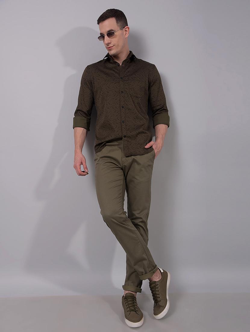 men printed long sleeve slim fit casual shirt - 21914281 - Standard Image - 6