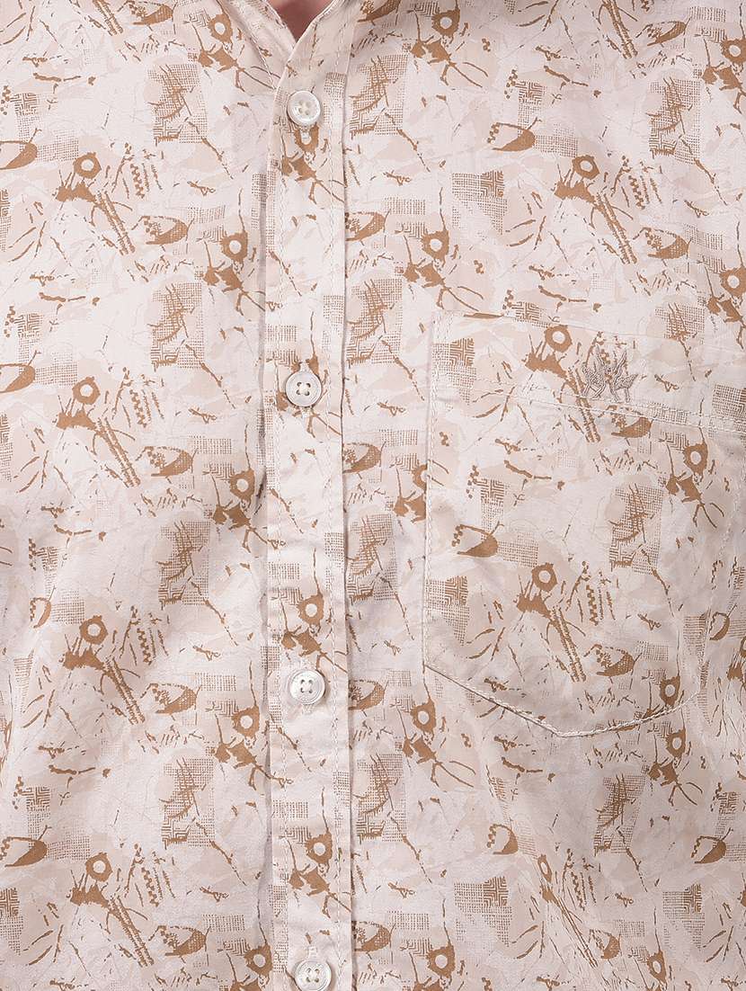 men printed long sleeve slim fit casual shirt - 21914282 -  Standard Image - 4