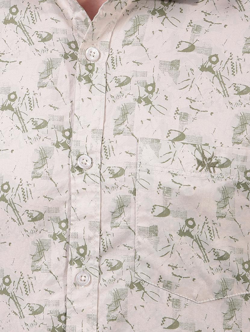 men printed long sleeve slim fit casual shirt - 21914283 - Standard Image - 4