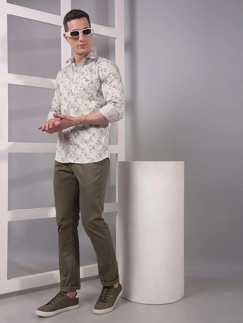 men printed long sleeve slim fit casual shirt - 21914283 - Standard Image - 6