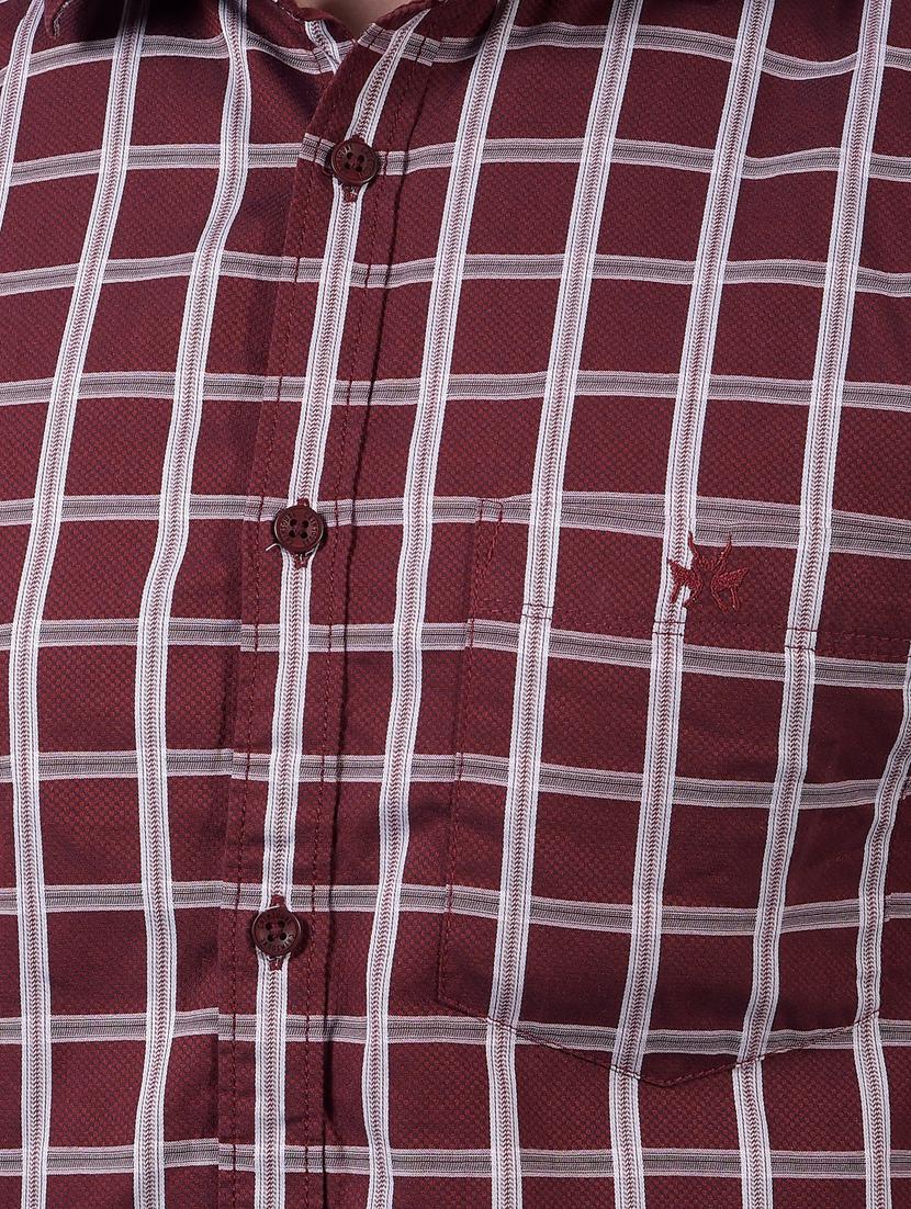men checkered short sleeve slim fit casual shirt - 21914298 - Standard Image - 6